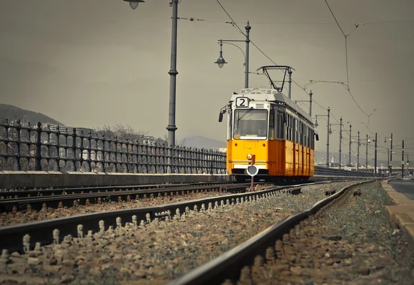 Tranvía amarillo — Foto de Stock