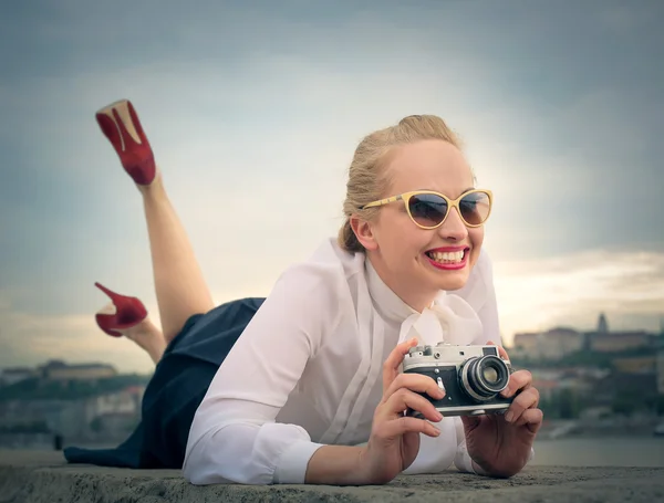 Menina alegre — Fotografia de Stock