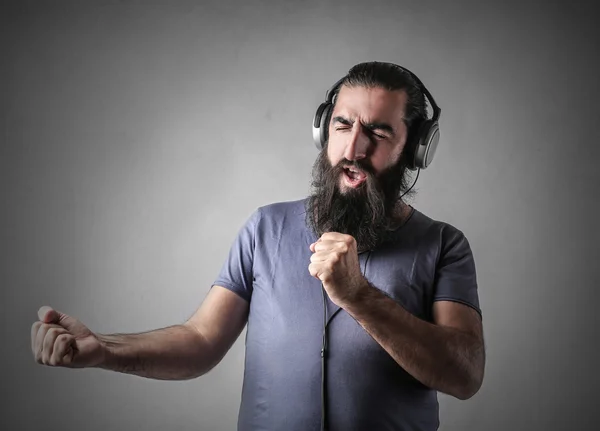 Cantante appassionato — Foto Stock