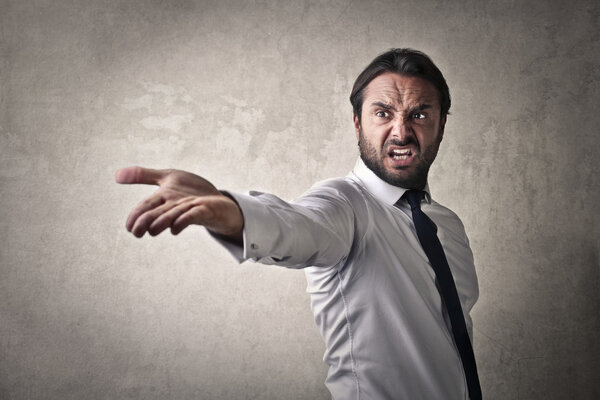 Angry businessman