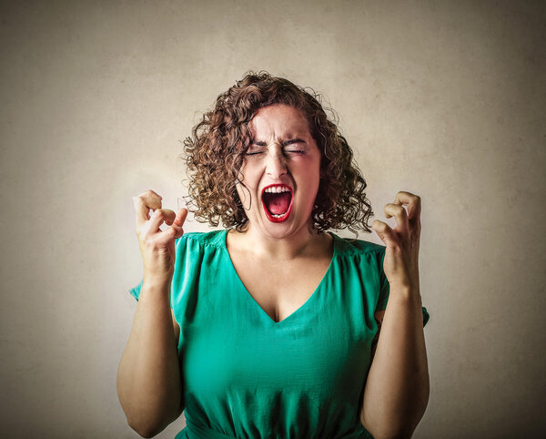 Shouting woman