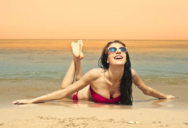 Mujer sonriente — Foto de Stock