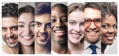 Smiling people clipart