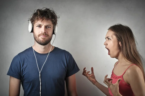 Pareja discutiendo — Foto de Stock