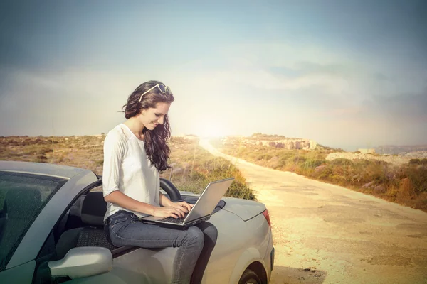 Reizen en te werken — Stockfoto