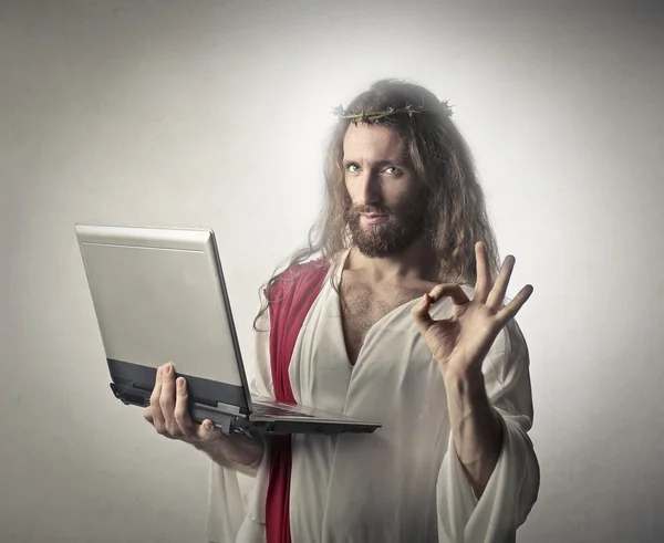 Jesús tecnológico — Foto de Stock