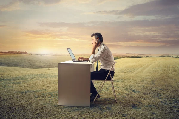Working in the nature — Stock Photo, Image