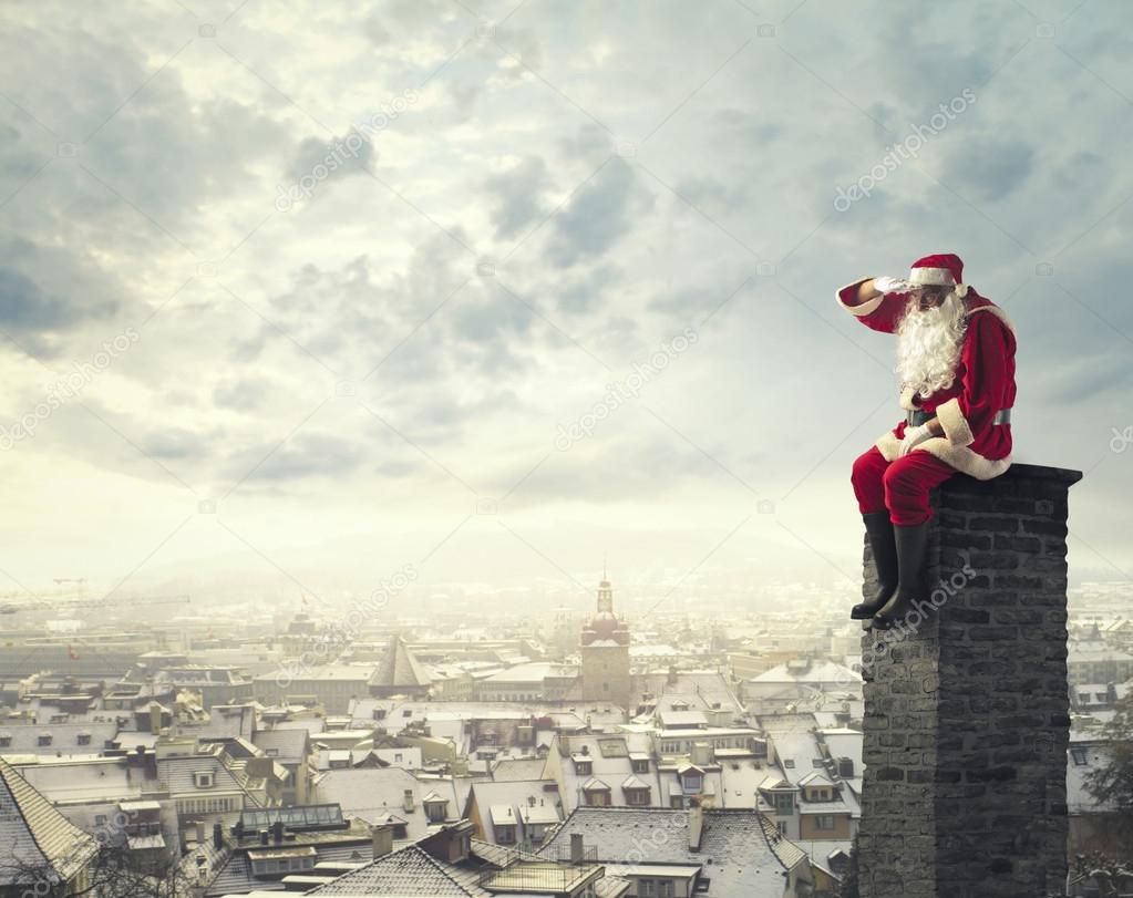 Santa Claus admiring the horizon