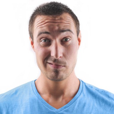 Adam yapma yüz buruşturma