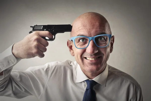 Man with a gun — Stock Photo, Image