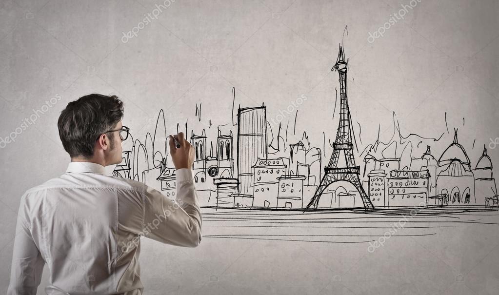 Modernen Architektur Zeichnen Stockfoto Olly18 94917658