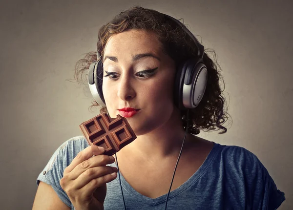 Chocolate y Música — Foto de Stock