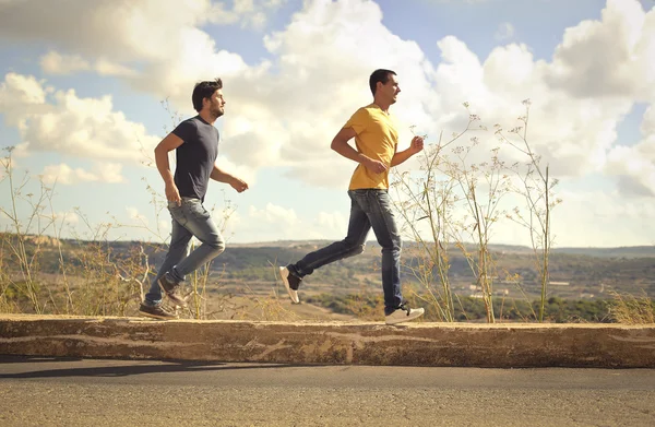 Fazer exercício juntos — Fotografia de Stock