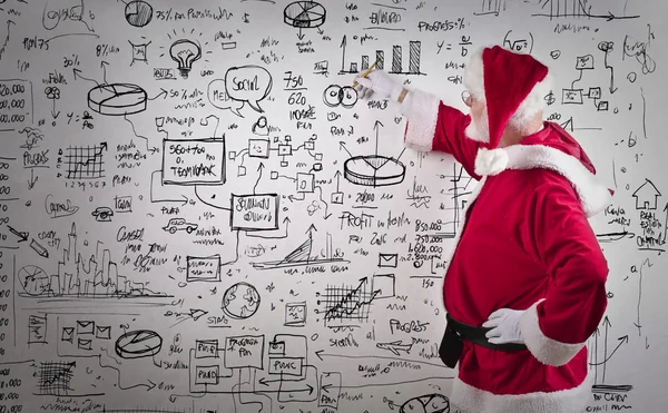 Santa's üzleti terv — Stock Fotó