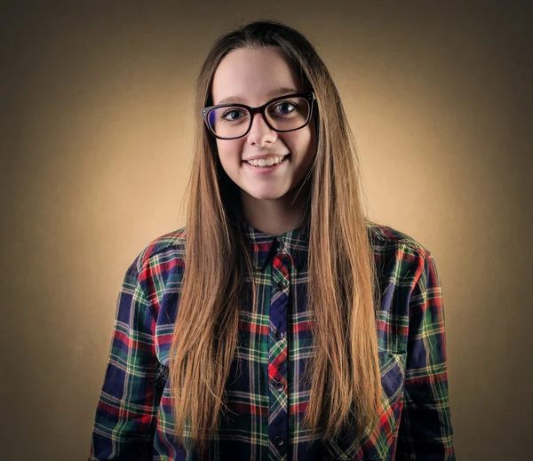 Expressão da menina sorridente — Fotografia de Stock