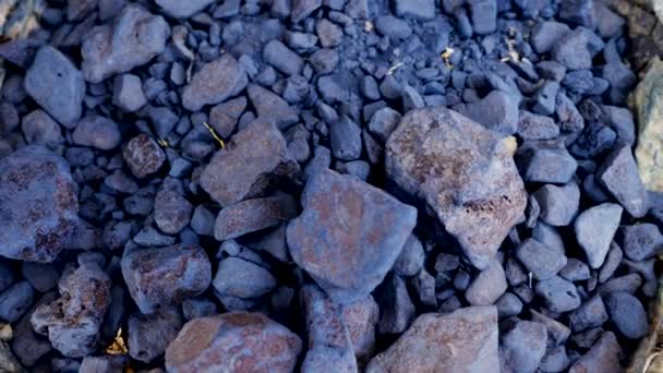 Marroquino Azul Rochas Índigo Puras Pedras Tinturas Naturais Imagens Fundo — Vídeo de Stock