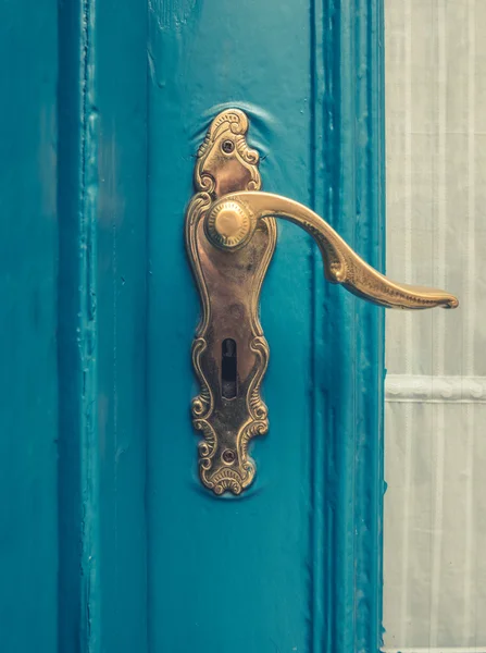 Vintage poignée de porte en laiton — Photo