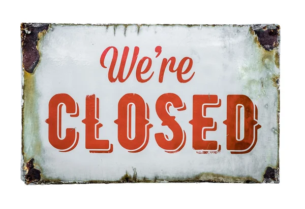 Vintage Store Closed Sign — Stock Photo, Image