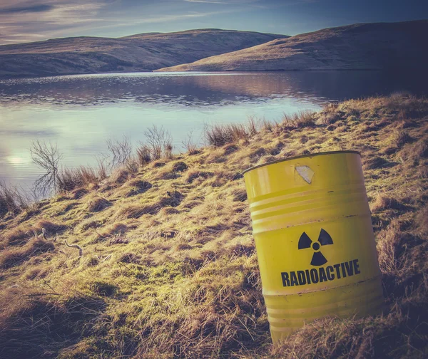 Radioactive Waste Near Water — Stock Photo, Image