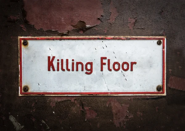 Mezbaha Killing Floor işareti — Stok fotoğraf