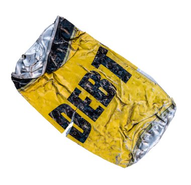 Düzleştirilmiş sarı kutu Word borç ile