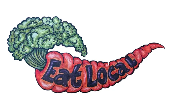 Eat Local Sign — Stock Photo, Image