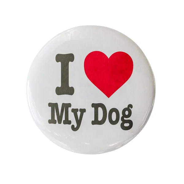 I Love My Dog Badge — Stock Photo, Image