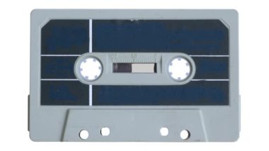 Retro Vintage Kaset Dönüşümü Boş Etiketle Döndürülüyor