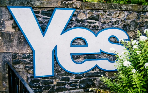 Skotsk självständighet folkomröstning tecken — Stockfoto