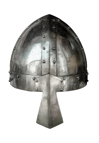 Изолированный средневековый шлем викингов — стоковое фото