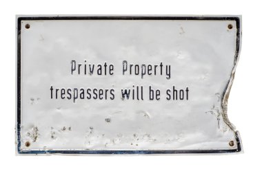 Trespassers Will Be Shot Sign clipart