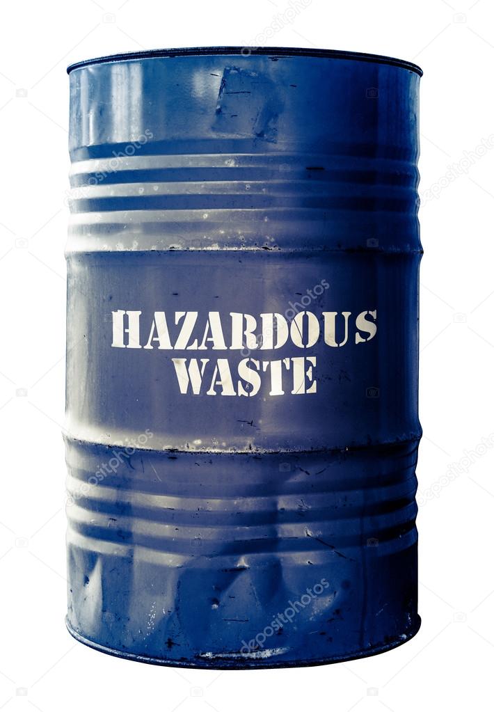 Isolated Barrel Of Hazardous Waste