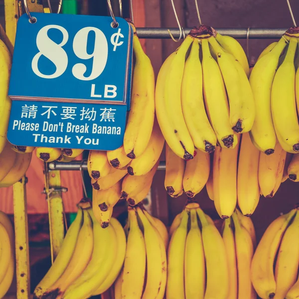 Retro chinatown trh banány — Stock fotografie