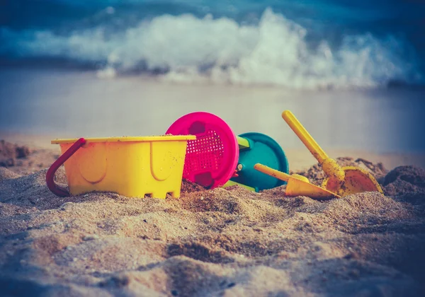 Giocattoli da spiaggia retrò per bambini — Foto Stock
