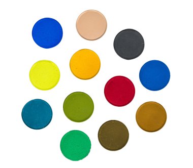 Çeşitli izole boya renkleri