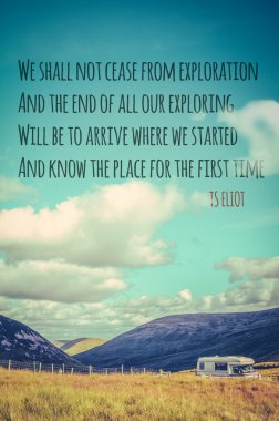 TS Eliot seyahat teklif Poster