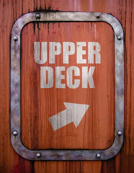 Szutykos felső Desck jel — Stock Fotó