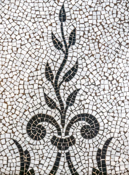 Ancient Plant Mosaic Tile Pattern — Stock Photo, Image