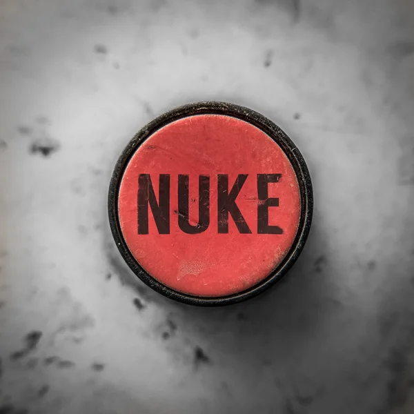 Red Nuke Button — Stock Photo, Image