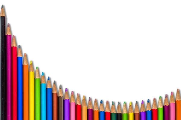 Crayons de couleur en salle de classe — Photo