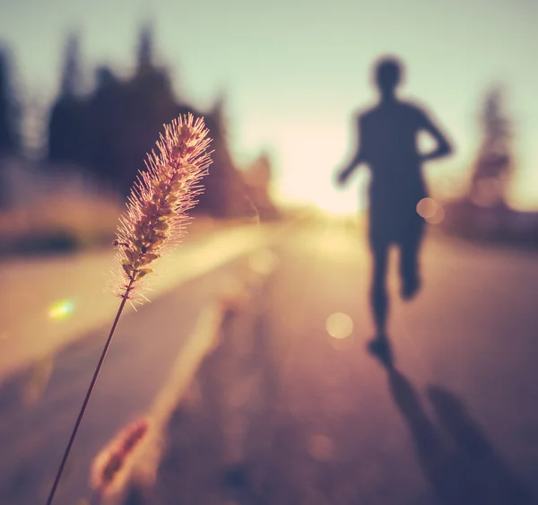 Gün batımında Maratonu için fitness eğitimi