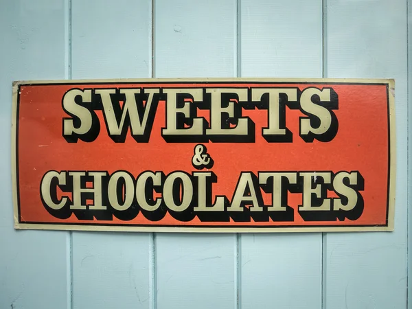 Édességet és csokoládét jele — Stock Fotó