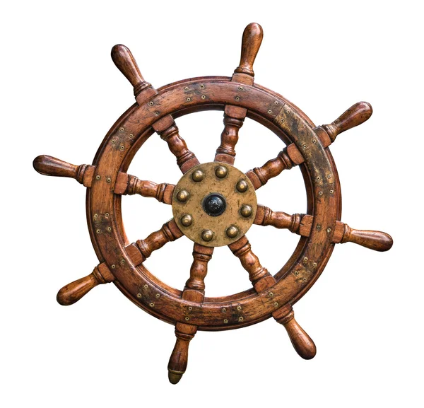 Isolated Ships Wheel — Stock Photo, Image