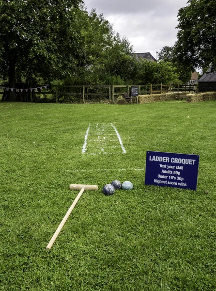 Escada Croquet aldeia feira — Fotografia de Stock