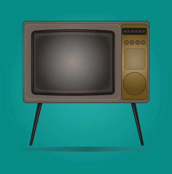 Retro Style Vector Illustration Old Fashioned Television — Stock Vector