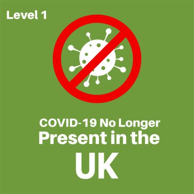 COVID-19 No Longer Present in the UK vector illustration  clipart