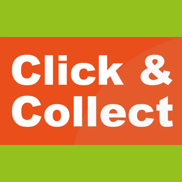 Click Collect Internet Shopping Consept — Stock Vector