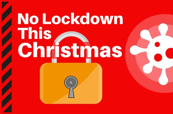 Lockdown Denna Jul Vektor Illustration Med Virus Logotyp — Stock vektor