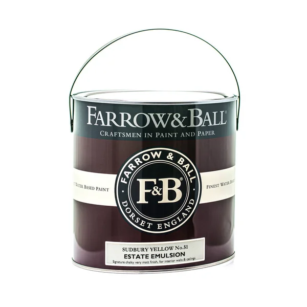 Swindon December 2020 Tin Farrow Ball Estate Emulsion Paint White — Stock Photo, Image