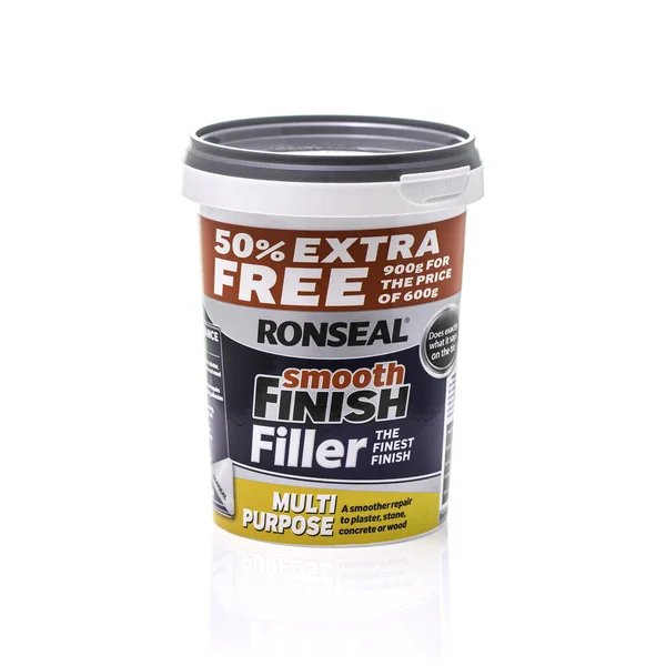 Swindon Décembre 2020 Ronseal Smooth Finish Filler Sur Fond Blanc — Photo